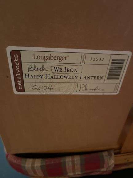 Longaberger  black iron lantern, bread basket, 2005 picnic basket