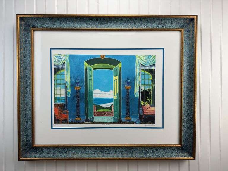 Two framed prints by Jonna White and Thomas Kincaid