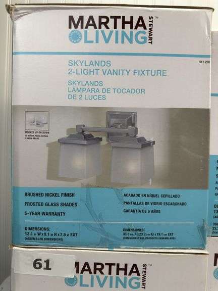QTY 4 - Martha Stewart Living Skylands 2-Light Vanity Fixtures