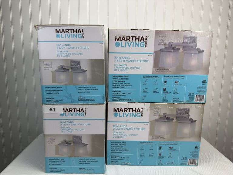 QTY 4 - Martha Stewart Living Skylands 2-Light Vanity Fixtures