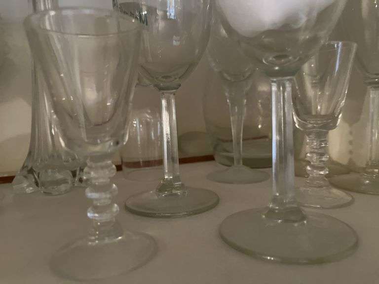 Various styles of stemware