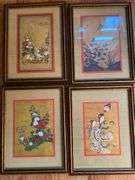 Miniature Asian figurines and items and pictures