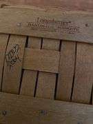 Longaberger 2 baskets, small storage solutions 11”w x 10”d x 5.5”h, picnic tote (no lid) 10”sq x 8”h