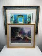 Two framed prints by Jonna White and Thomas Kincaid