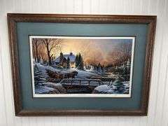 “Headed Home” framed Terry Redlin 1990 print