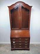 Jasper Cabinet Company Secretary - Cherry finish with backlit upper (missing shelf)