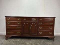 Ethan Allen cherry chest of drawers with mirrored back