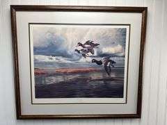 4 Framed Waterfowl Prints by Various Artists Photographed
