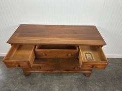 Davis cabinet company solid walnut seven drawer dresser