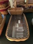 253 longaberger bread basket with dividers and small basket