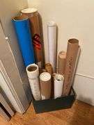 Assortment of posters, maps, newspapers