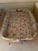 Longaberger 3 Botanical baskets, Vanity 14.5”w x 8”d x 6”h, large bin 13”w x 16.5”d x 8”h, Serving tray 14.5”w x 20”d x 3.5”h