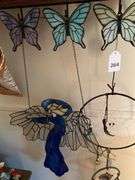 Stain glass angel and butterflies, dream catchers, pocket hangers