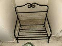 Glass casserole dish, iron stand