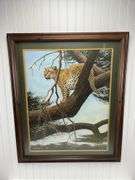 “Lazy Afternoon” by Alan Hunt, Lion by Barnett, cheetah by Harry Antes