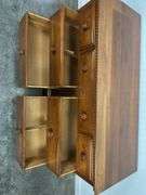 Davis cabinet company solid walnut seven drawer dresser