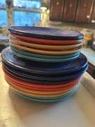 8 Fiesta berry bowls, 6 saucers, 9 salad plates