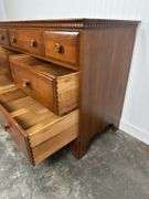 Davis cabinet company solid walnut seven drawer dresser
