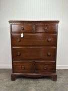 Davis cabinet company six drawer chest in dark walnut