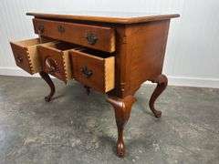 Chippendale style solid cherry low boy, six drawer chest with queen ann legs