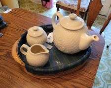 Longaberger Collectors Tea Set, Tray w/Plastic Insert