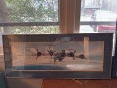 2 framed prints & 3 posters of aircrafts  29” x 21”.  34” x 14”