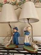 Pair of vintage ceramic lamps, 17”h