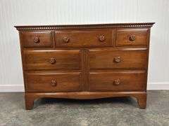 Davis cabinet company solid walnut seven drawer dresser
