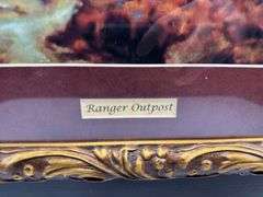 Framed G.Harvey “Texas Cowboys” (glass cracked) and “Ranger Outpost” prints