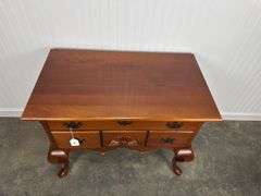 Chippendale style solid cherry low boy, six drawer chest with queen ann legs