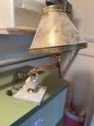 VTG Brass and marble adjustable lamp