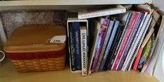 Longaberger school desk basket 2001, cook books