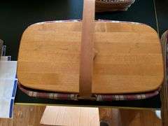 Longaberger  black iron lantern, bread basket, 2005 picnic basket