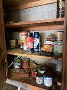 Contents of back wall cabinets