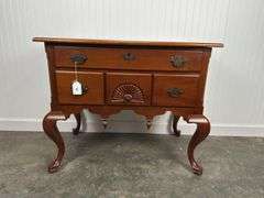 Chippendale style solid cherry low boy, six drawer chest with queen ann legs