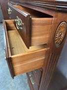 Ethan Allen cherry chest of drawers with mirrored back