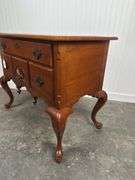 Chippendale style solid cherry low boy, six drawer chest with queen ann legs