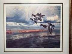 4 Framed Waterfowl Prints by Various Artists Photographed