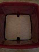 Longaberger 2 baskets, small storage solutions 11”w x 10”d x 5.5”h, picnic tote (no lid) 10”sq x 8”h