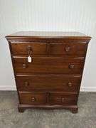 Davis cabinet company six drawer chest in dark walnut