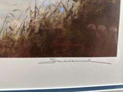 4 Framed Waterfowl Prints by Various Artists Photographed