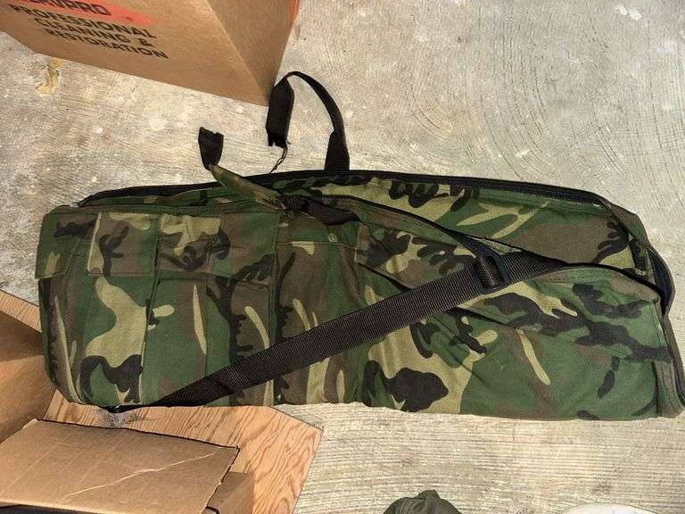 Motorcycle helmet, gun case , army laundry bag,