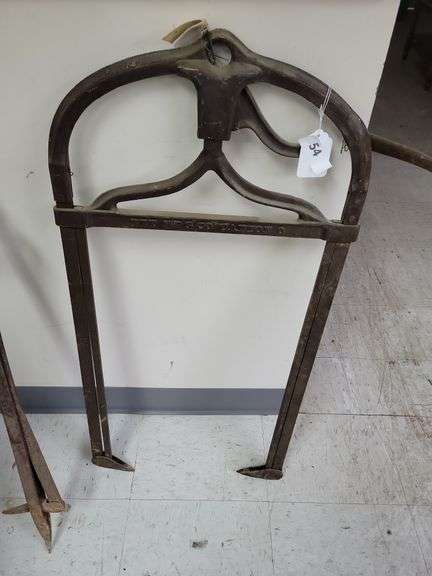Antique metal hay hook