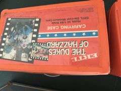 Vintage matchbox cars and 2 Dukes of Hazard carrying cases