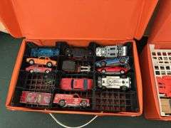Vintage matchbox cars and 2 Dukes of Hazard carrying cases