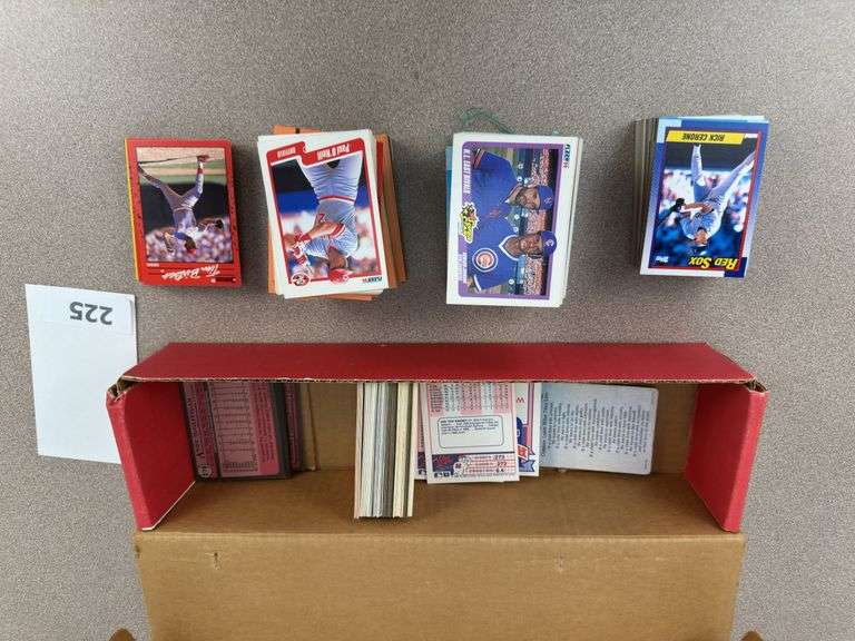 Box of Collector Cards mainly baseball