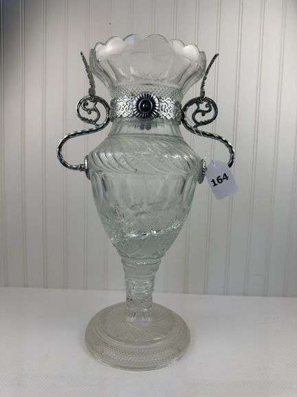 18” Glass Art Vase - Signed