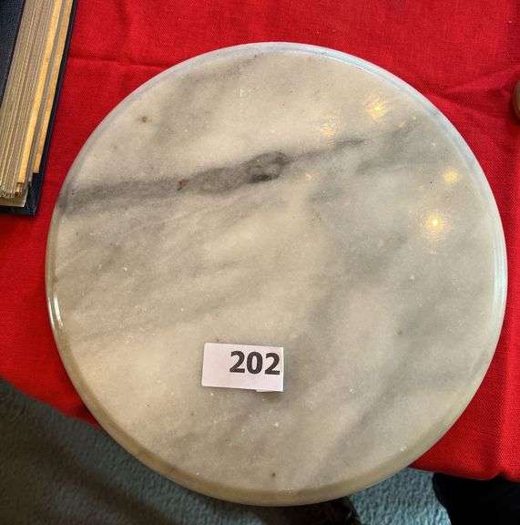 Marble lazy Susan, bread basket, wood oval board