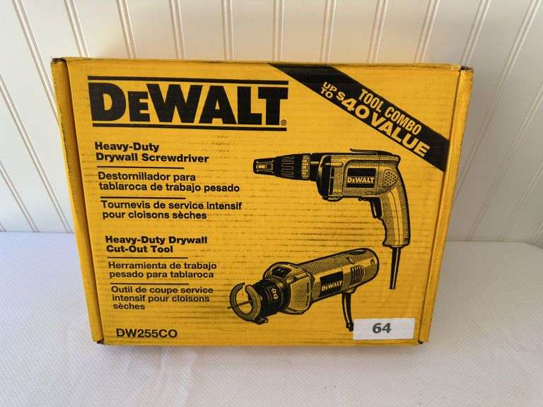 Dewalt HD electric drywall screwdriver and cut-out tool - New