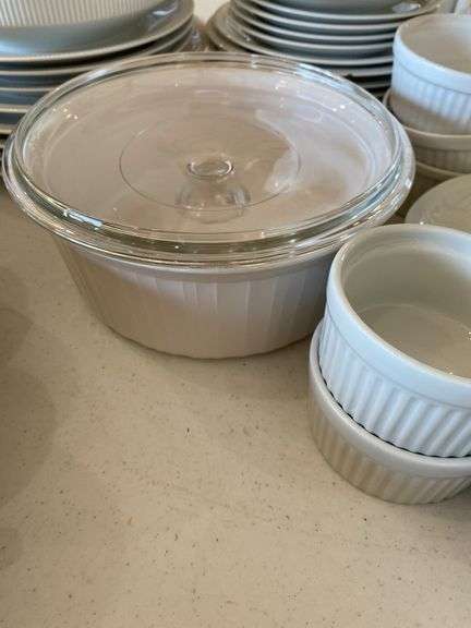 White dishes, Corning, Arzberg, Prisma